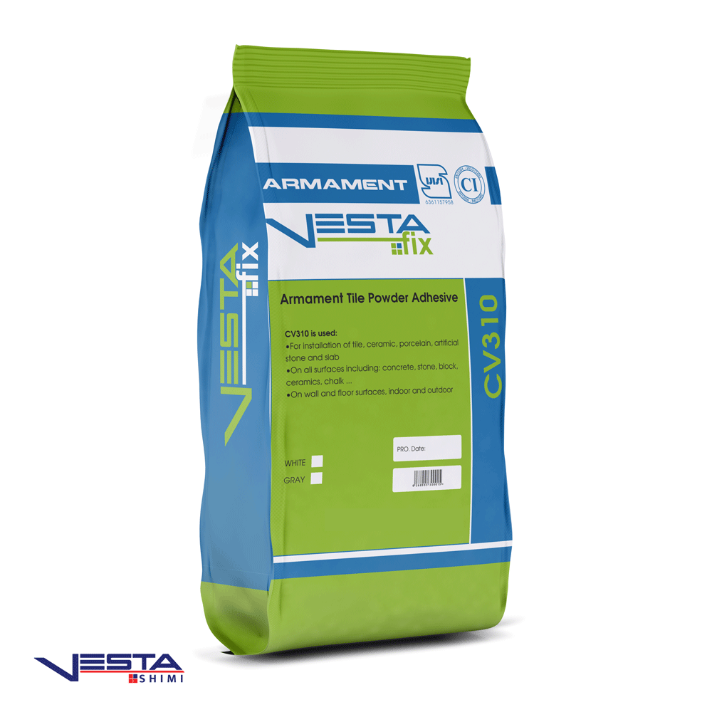 چسب اسلب پودری سفید الیاف دار(کف) CV400